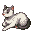 横たわる猫